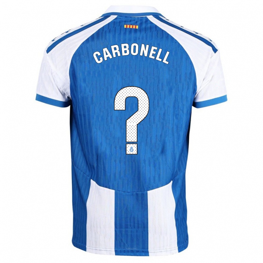 ילדים Ethan Carbonell #0 כחול לבן ג'רזי ביתית 2025/26 חולצה קצרה