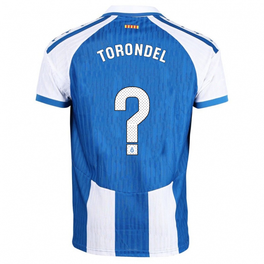 ילדים Aitor Torondel #0 כחול לבן ג'רזי ביתית 2025/26 חולצה קצרה