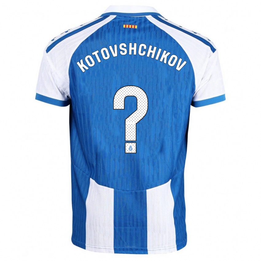 ילדים Makar Kotovshchikov #0 כחול לבן ג'רזי ביתית 2025/26 חולצה קצרה