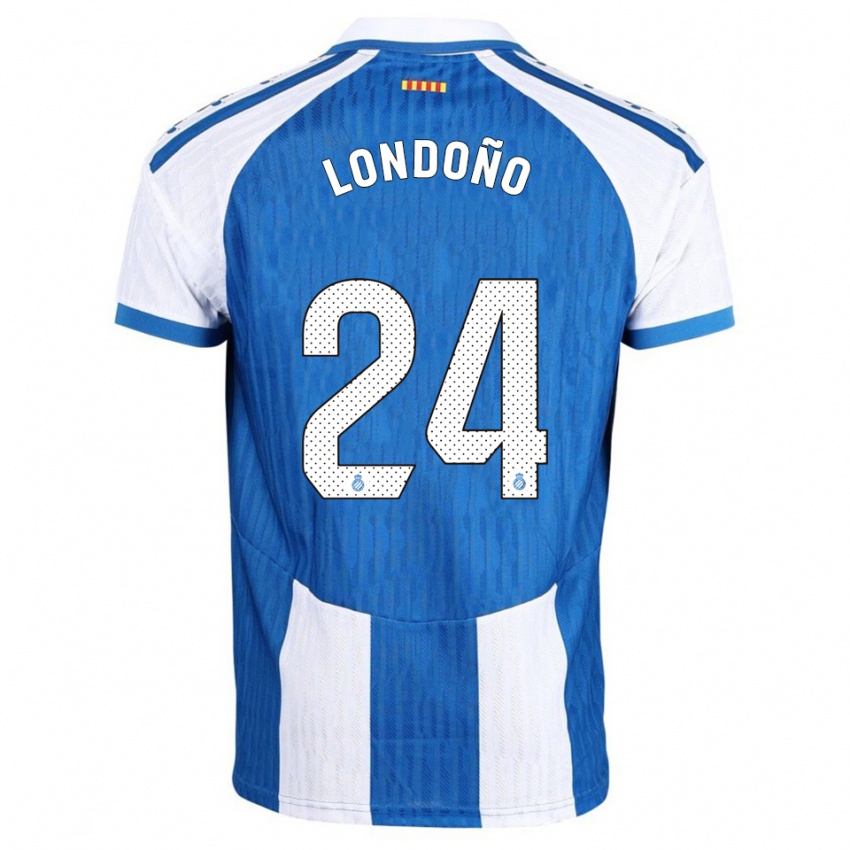 ילדים Miguel Londoño #24 כחול לבן ג'רזי ביתית 2025/26 חולצה קצרה