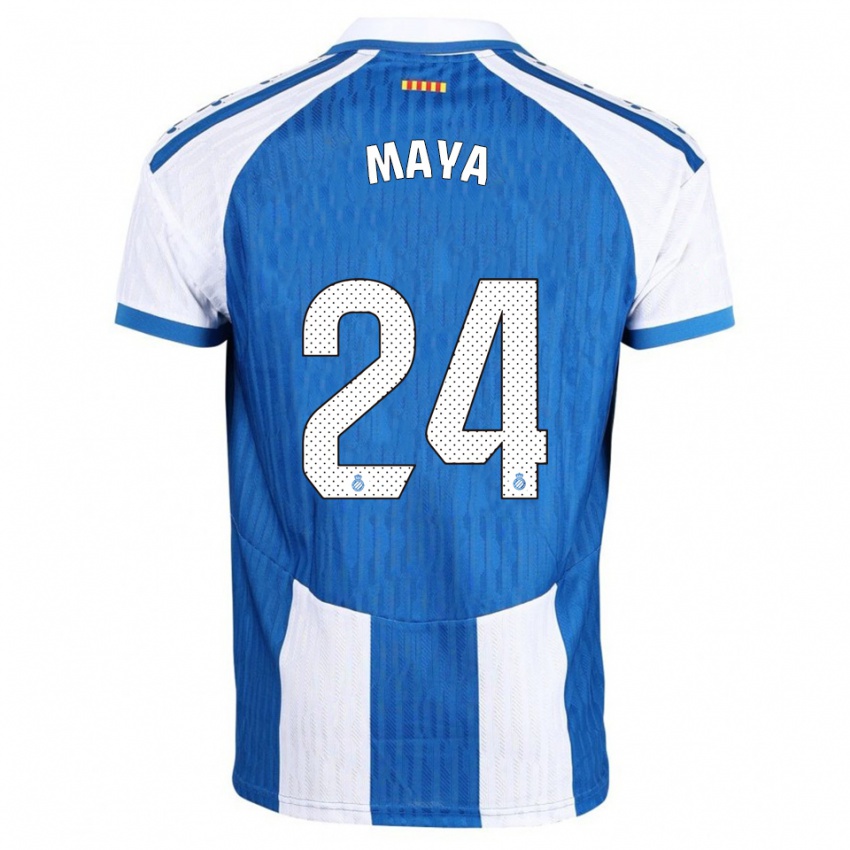 ילדים Rubén Maya #24 כחול לבן ג'רזי ביתית 2025/26 חולצה קצרה