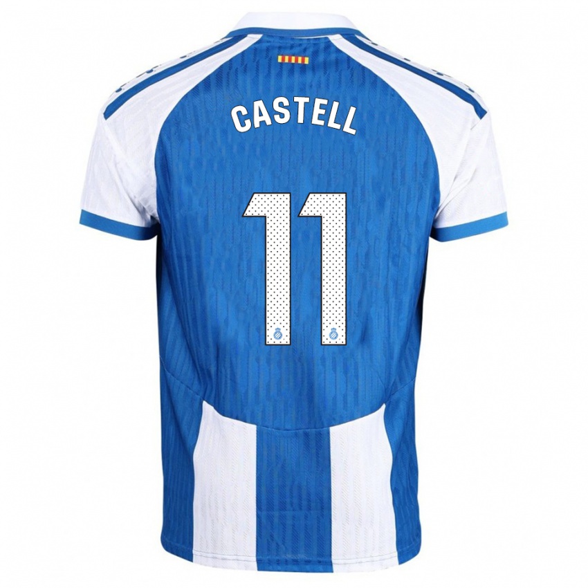 ילדים Lluc Castell #11 כחול לבן ג'רזי ביתית 2025/26 חולצה קצרה