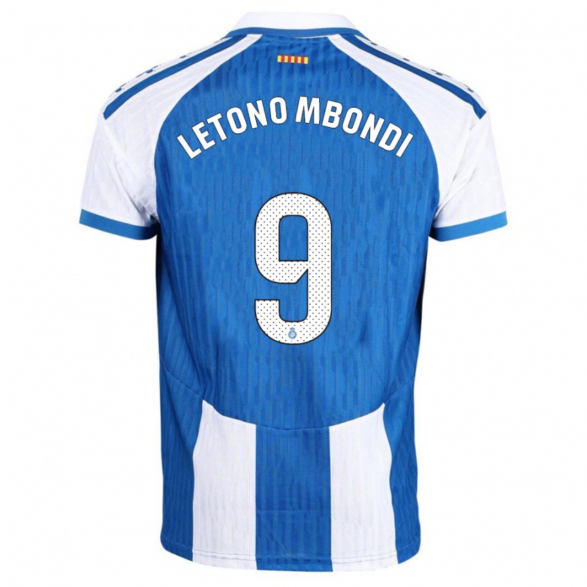 ילדים Christ-Emmanuel Letono Mbondi #9 כחול לבן ג'רזי ביתית 2025/26 חולצה קצרה