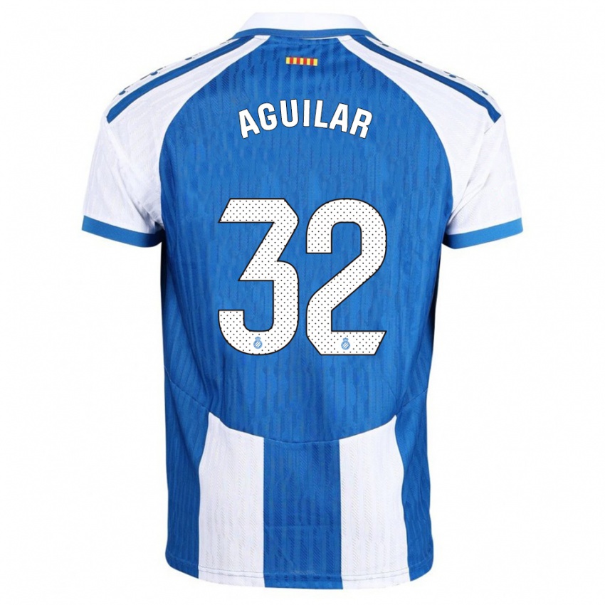 ילדים Rubén Aguilar #32 כחול לבן ג'רזי ביתית 2025/26 חולצה קצרה