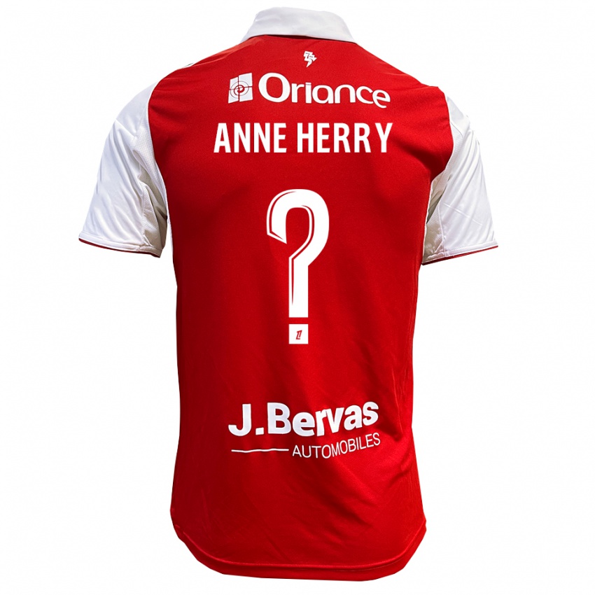 ילדים Lou Anne Herry #0 אדום לבן ג'רזי ביתית 2025/26 חולצה קצרה