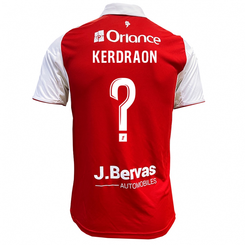 ילדים Jade Kerdraon #0 אדום לבן ג'רזי ביתית 2025/26 חולצה קצרה