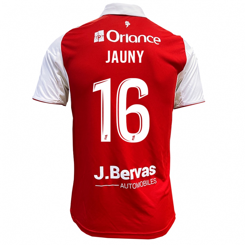 ילדים Noah Jauny #16 אדום לבן ג'רזי ביתית 2025/26 חולצה קצרה