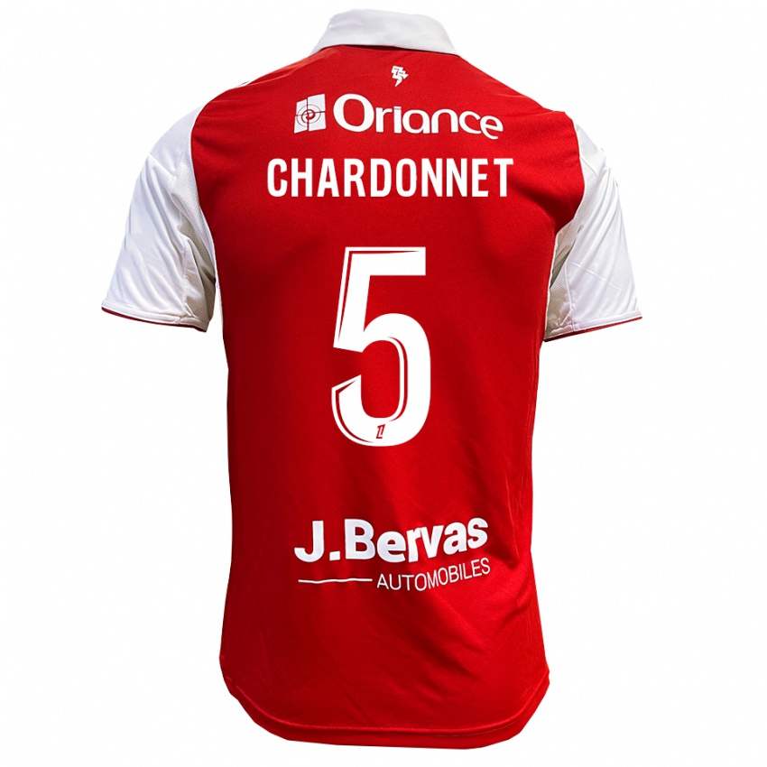 ילדים ברנדן שרדונה #5 אדום לבן ג'רזי ביתית 2025/26 חולצה קצרה