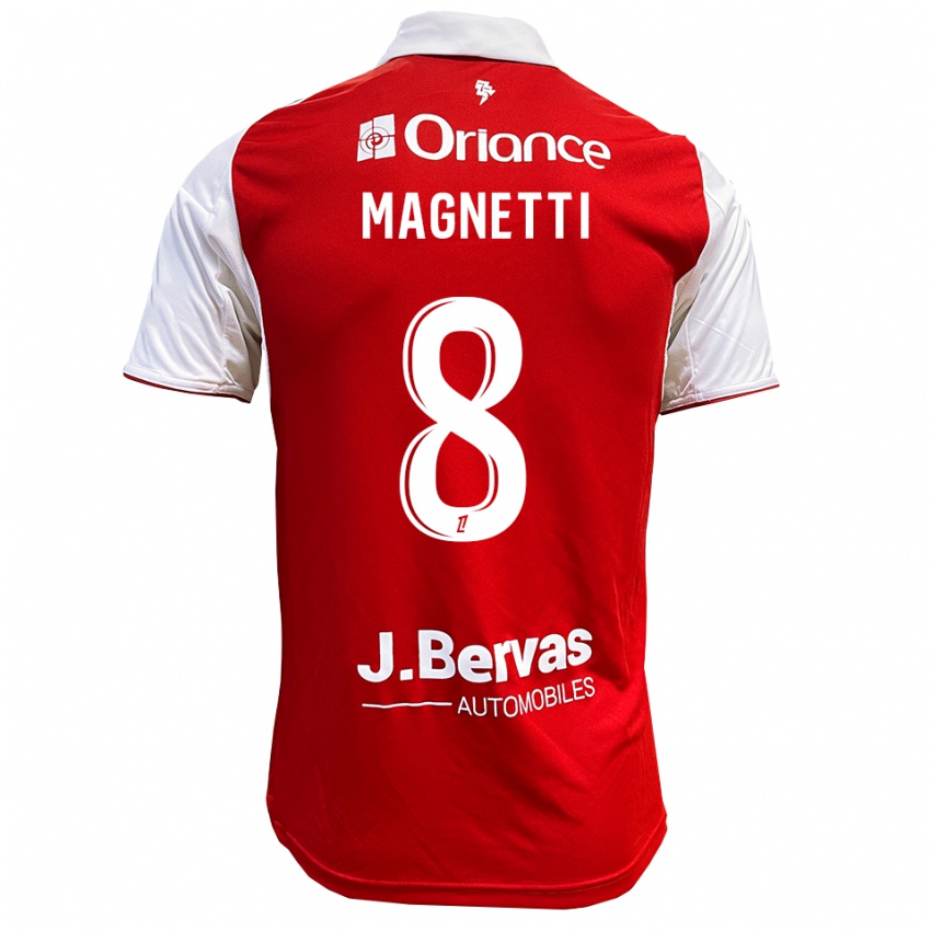 ילדים הוגו מאנייטי #8 אדום לבן ג'רזי ביתית 2025/26 חולצה קצרה