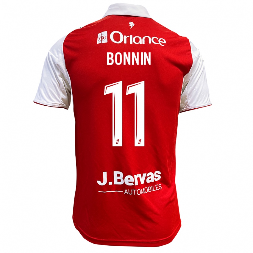 ילדים Lilian Bonnin #11 אדום לבן ג'רזי ביתית 2025/26 חולצה קצרה