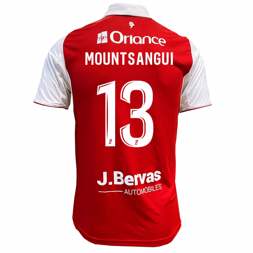 ילדים Warren Mountsangui #13 אדום לבן ג'רזי ביתית 2025/26 חולצה קצרה