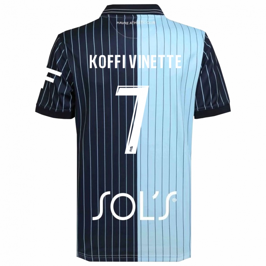 ילדים אנזו קופי וינט #7 כחול נייבי תכלת ג'רזי ביתית 2025/26 חולצה קצרה