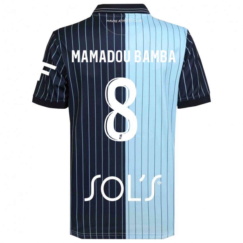 ילדים Ben Mamadou Bamba #8 כחול נייבי תכלת ג'רזי ביתית 2025/26 חולצה קצרה