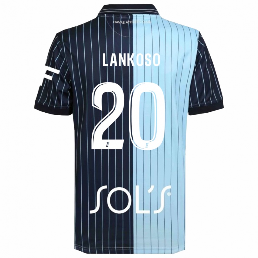 ילדים Lenny Lankoso #20 כחול נייבי תכלת ג'רזי ביתית 2025/26 חולצה קצרה