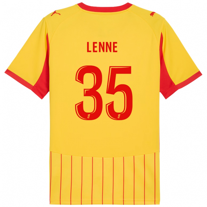 ילדים אוסקר לן #35 צהוב אדום ג'רזי ביתית 2025/26 חולצה קצרה