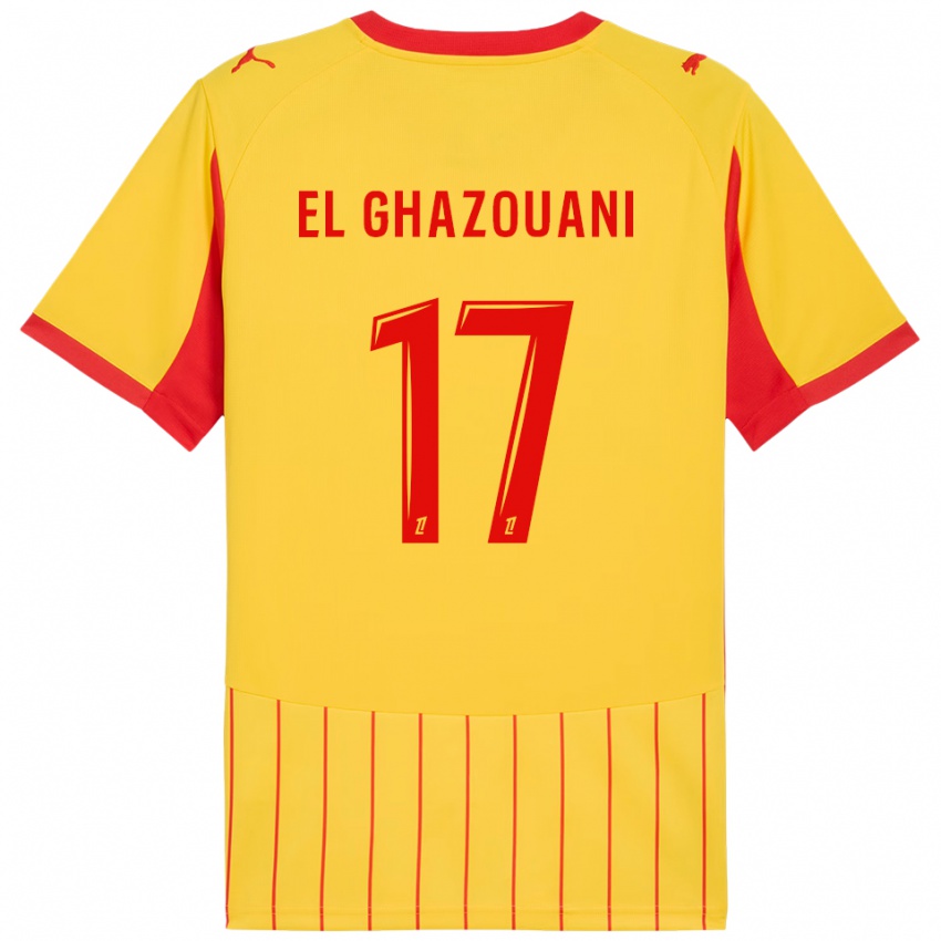 ילדים Fatima El Ghazouani #17 צהוב אדום ג'רזי ביתית 2025/26 חולצה קצרה