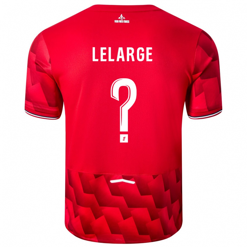 ילדים Claire Lelarge #0 אדום לבן ג'רזי ביתית 2025/26 חולצה קצרה