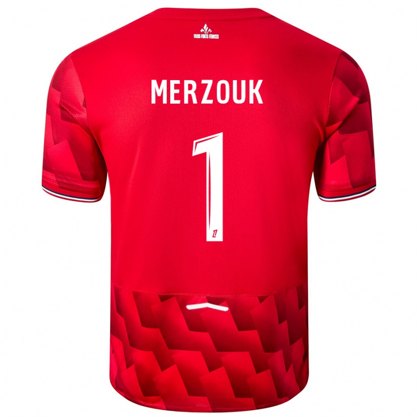 ילדים סאמי מרזוק #1 אדום לבן ג'רזי ביתית 2025/26 חולצה קצרה