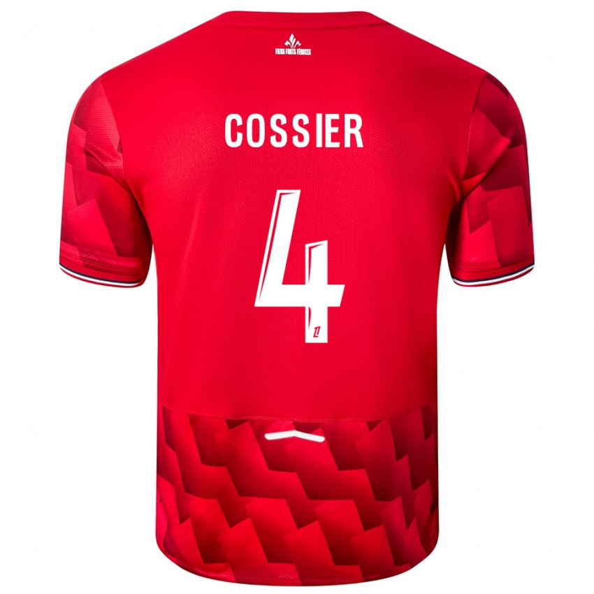 ילדים Isaac Cossier #4 אדום לבן ג'רזי ביתית 2025/26 חולצה קצרה ילדים Isaac Cossier #4 אדום לבן ג'רזי ביתית 2025/26 חולצה קצרה