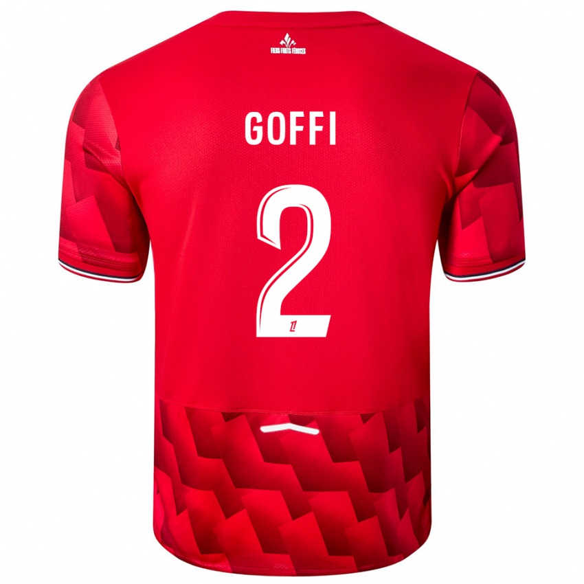 ילדים Maxima Goffi #2 אדום לבן ג'רזי ביתית 2025/26 חולצה קצרה