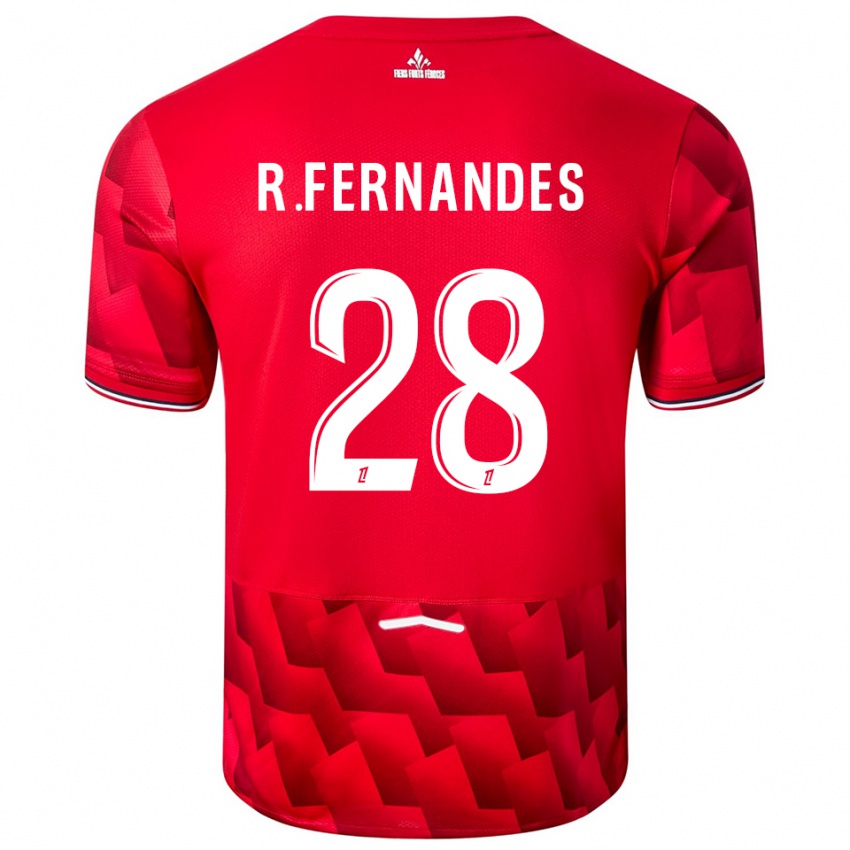 ילדים Rafael Fernandes #28 אדום לבן ג'רזי ביתית 2025/26 חולצה קצרה