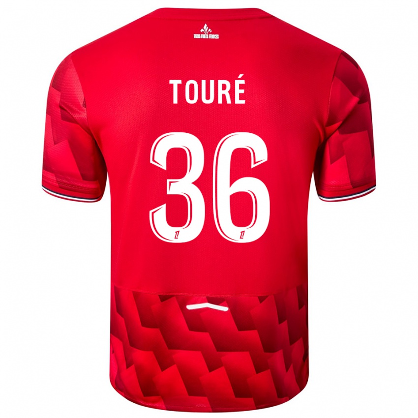 ילדים עוסמאן טורה #36 אדום לבן ג'רזי ביתית 2025/26 חולצה קצרה