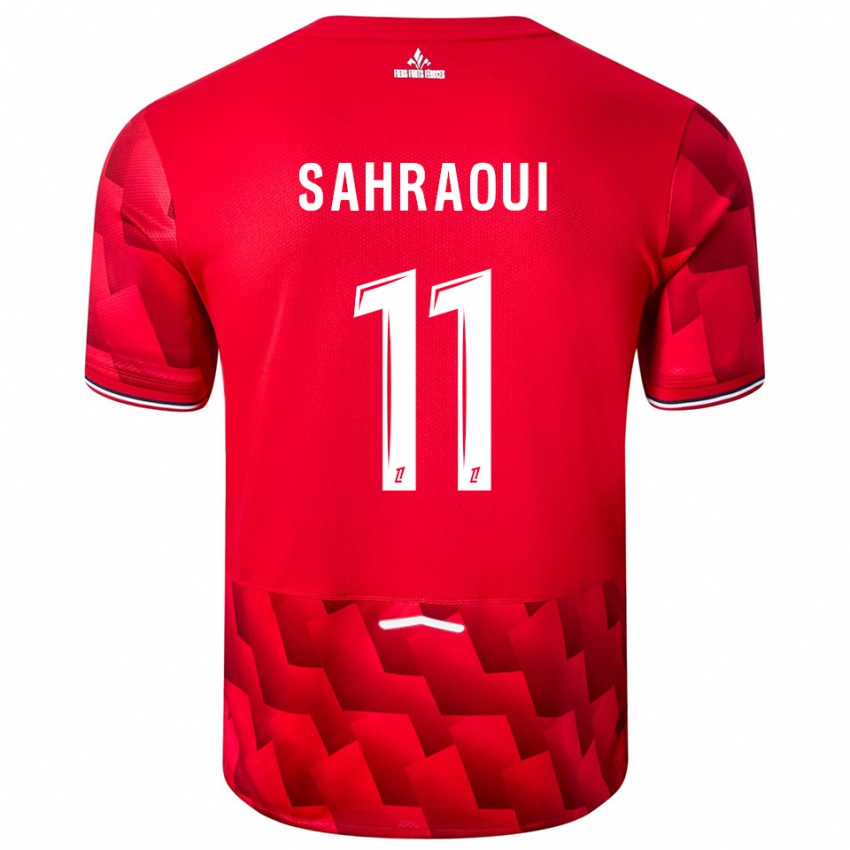 ילדים אוסאמה סחראווי #11 אדום לבן ג'רזי ביתית 2025/26 חולצה קצרה