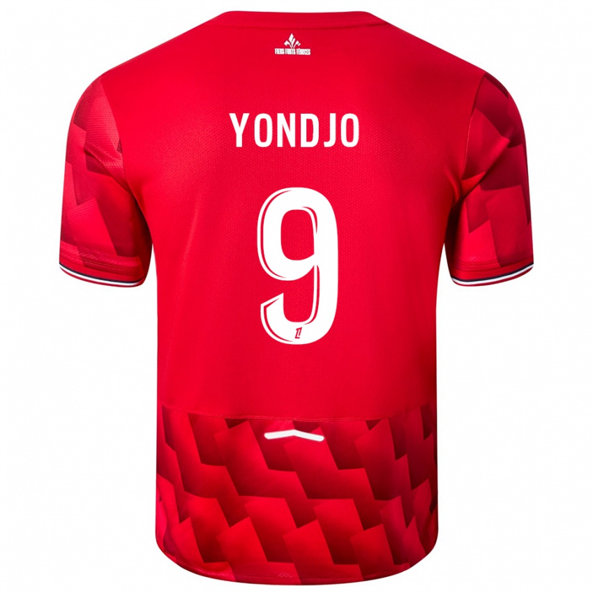 ילדים Angel Yondjo #9 אדום לבן ג'רזי ביתית 2025/26 חולצה קצרה