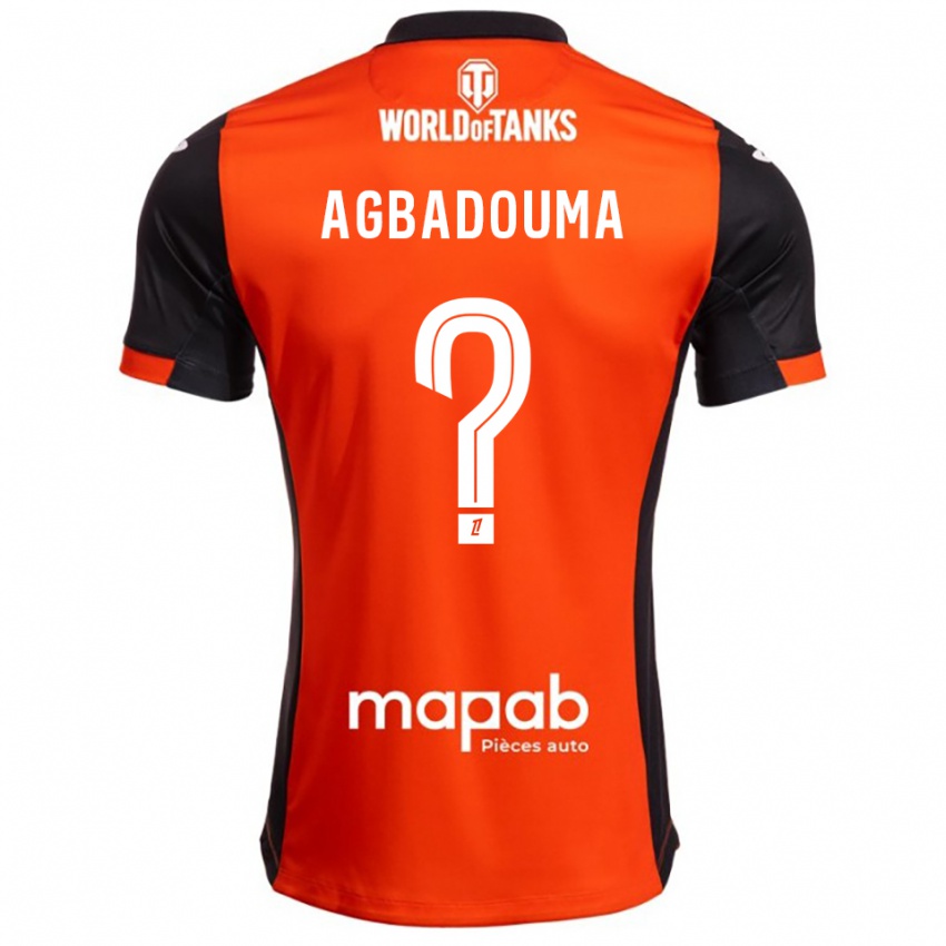 ילדים Mathys Agbadouma #0 שחור כתום ג'רזי ביתית 2025/26 חולצה קצרה