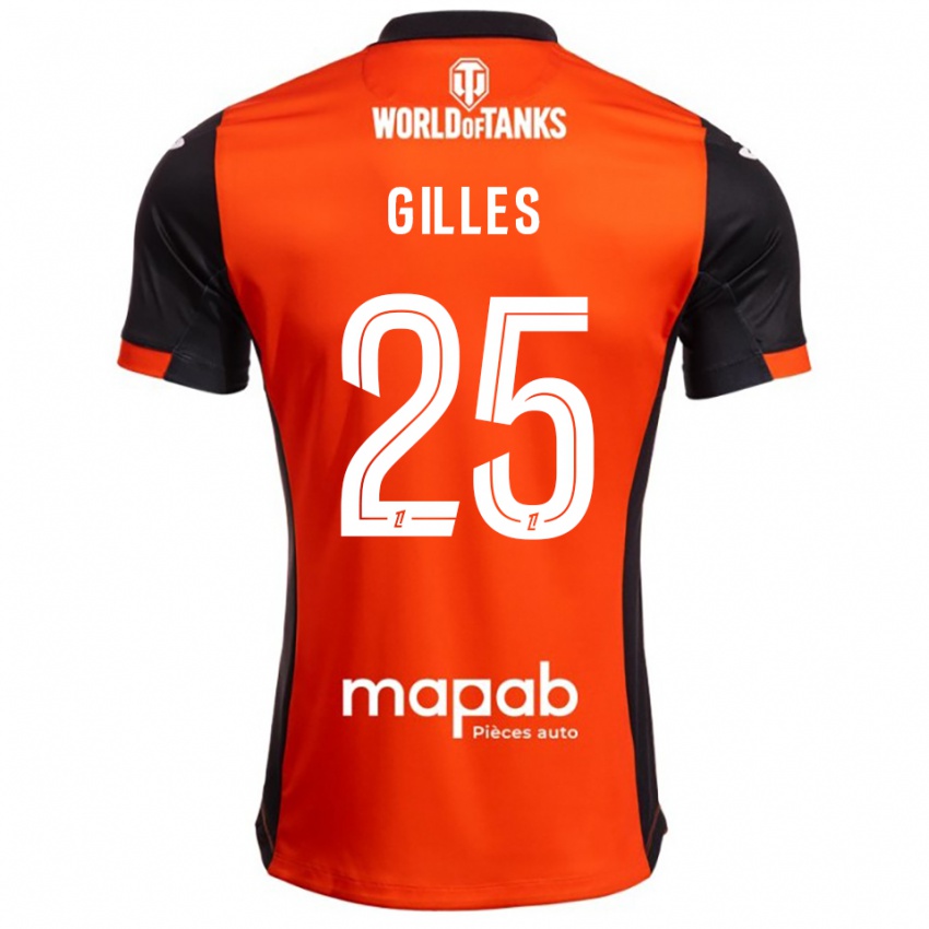 ילדים Elodie Gilles #25 שחור כתום ג'רזי ביתית 2025/26 חולצה קצרה