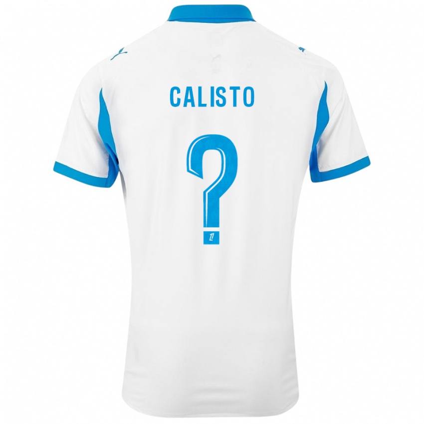 ילדים Gianni Calisto #0 לבן תכלת ג'רזי ביתית 2025/26 חולצה קצרה