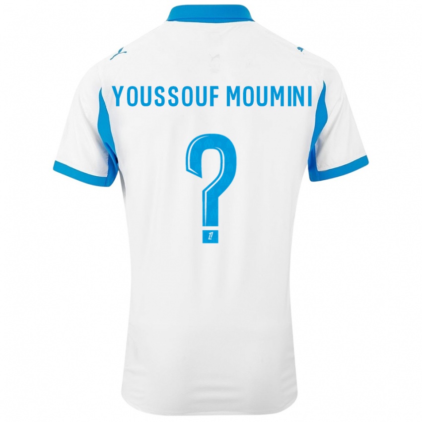 ילדים Yakine Youssouf Moumini #0 לבן תכלת ג'רזי ביתית 2025/26 חולצה קצרה