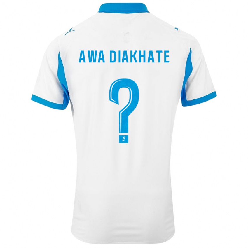 ילדים נדייה אווה דיאקאטה #0 לבן תכלת ג'רזי ביתית 2025/26 חולצה קצרה