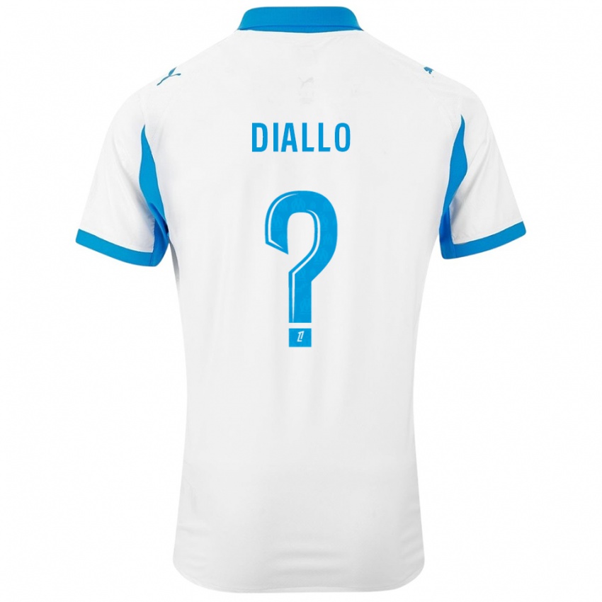 ילדים Mouhamed Diallo #0 לבן תכלת ג'רזי ביתית 2025/26 חולצה קצרה