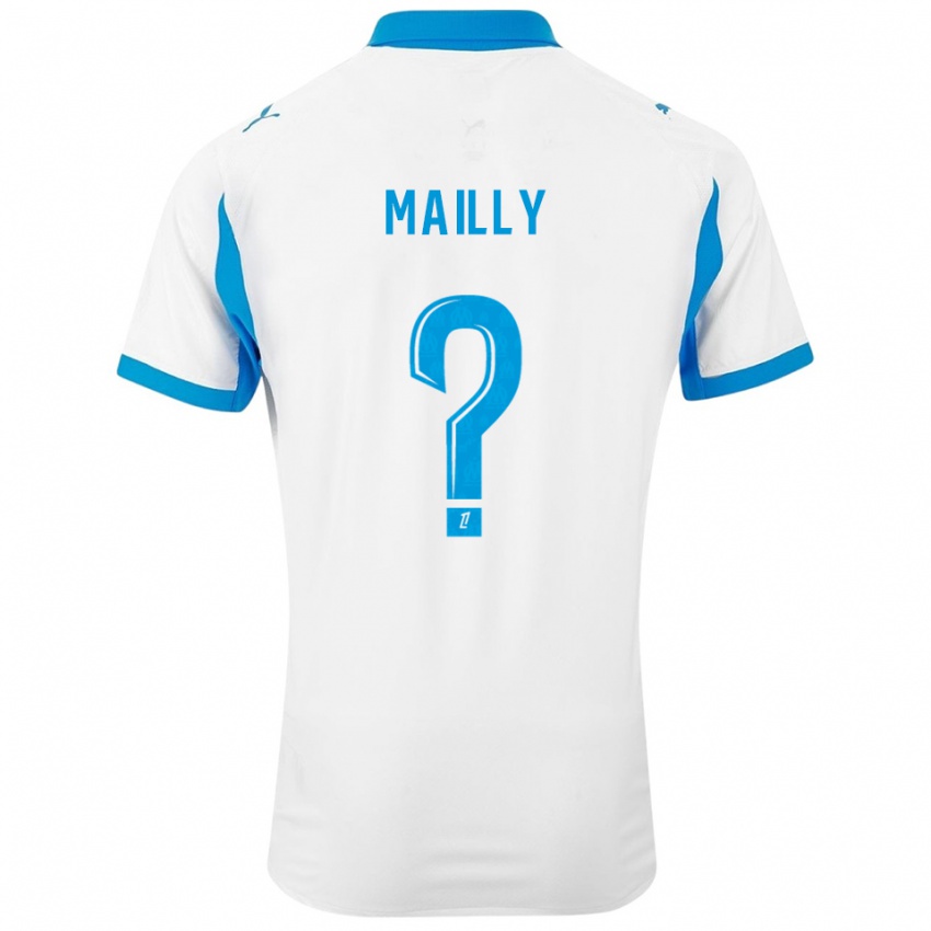 ילדים Evan Mailly #0 לבן תכלת ג'רזי ביתית 2025/26 חולצה קצרה