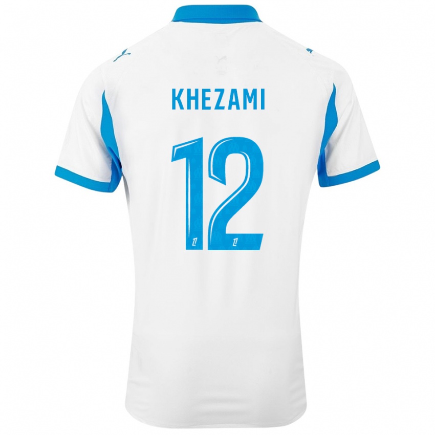 ילדים רוזלן חזאמי #12 לבן תכלת ג'רזי ביתית 2025/26 חולצה קצרה