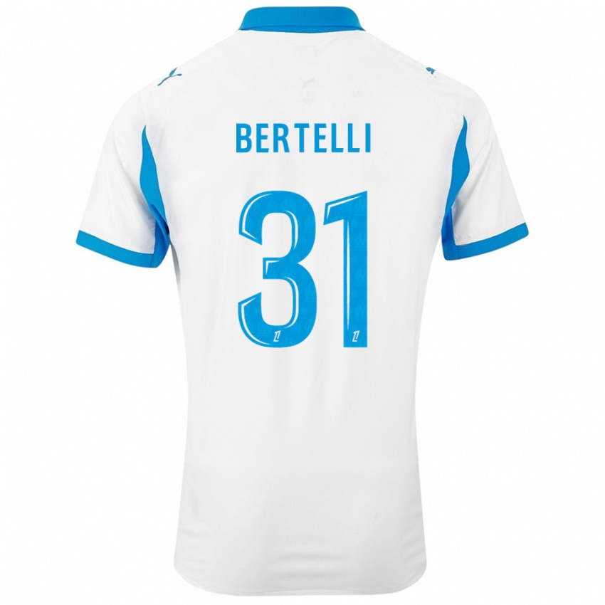 ילדים אוגו ברטלי #31 לבן תכלת ג'רזי ביתית 2025/26 חולצה קצרה