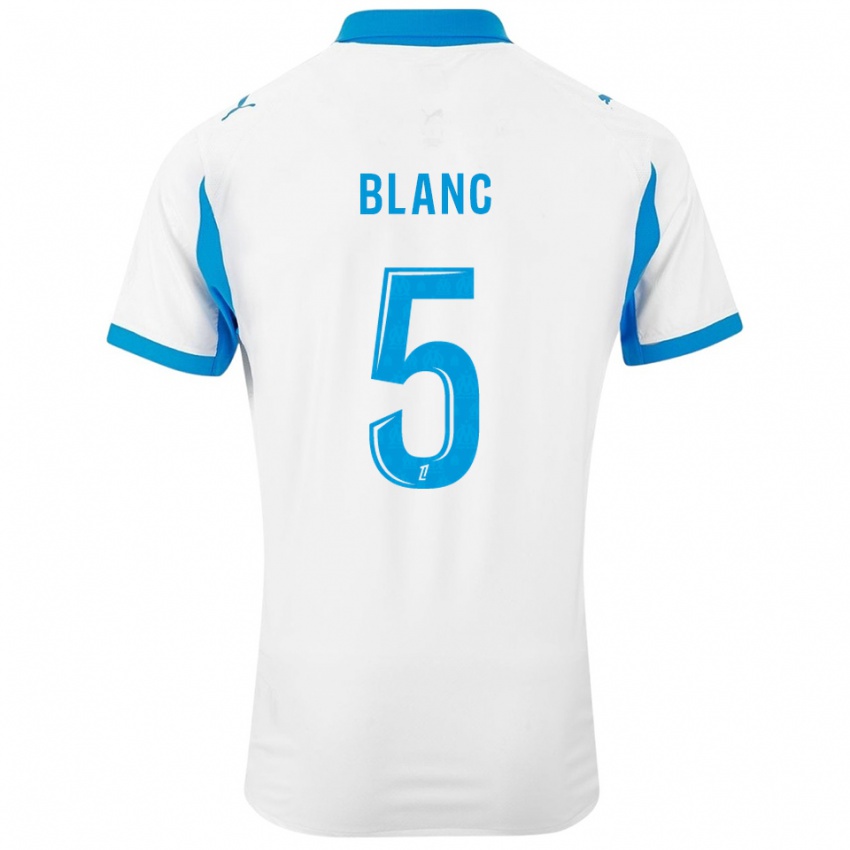 ילדים אמנדין בלאן #5 לבן תכלת ג'רזי ביתית 2025/26 חולצה קצרה