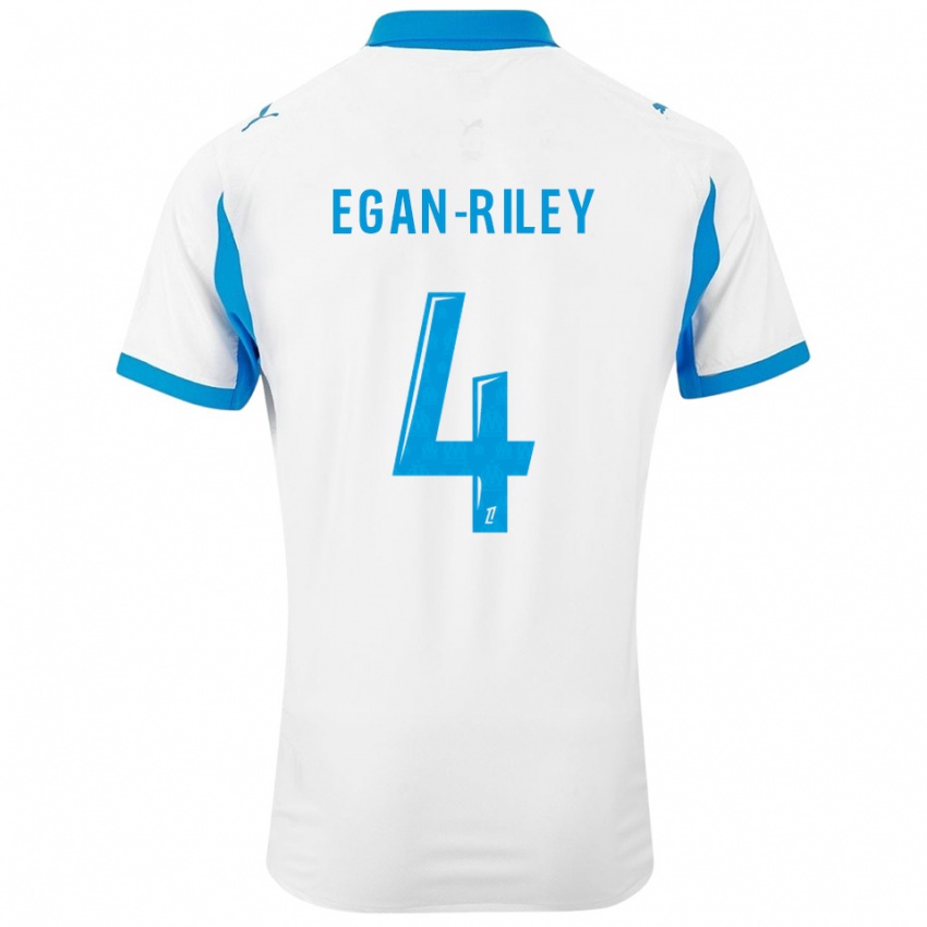 ילדים סי. ג'יי. איגן ריילי #4 לבן תכלת ג'רזי ביתית 2025/26 חולצה קצרה