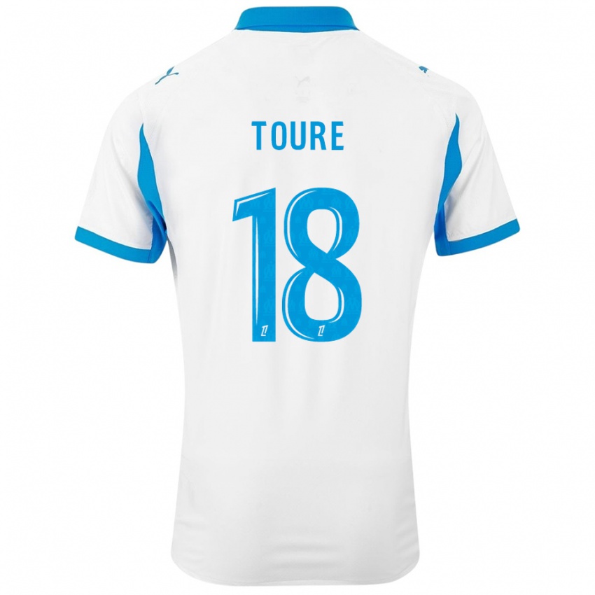 ילדים איסק טורה #18 לבן תכלת ג'רזי ביתית 2025/26 חולצה קצרה