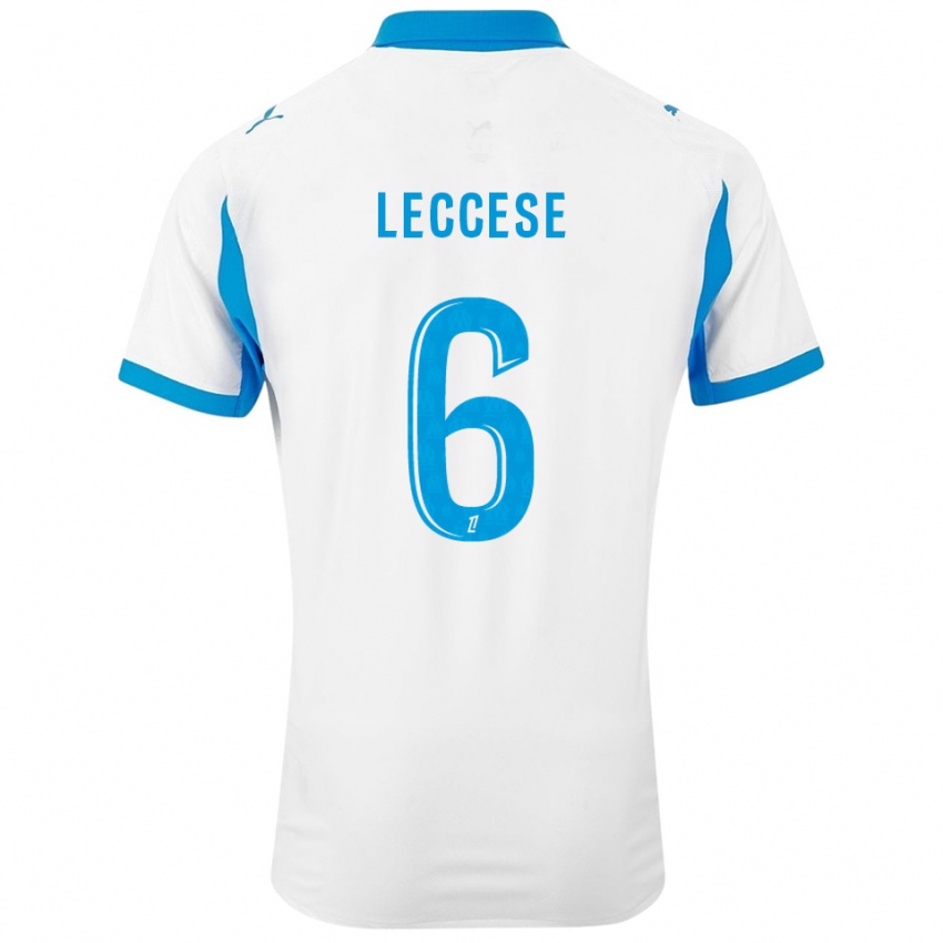 ילדים Milan Leccese #6 לבן תכלת ג'רזי ביתית 2025/26 חולצה קצרה