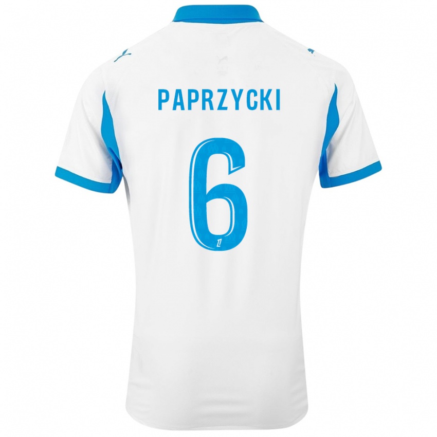 ילדים אורורה פרזיקי #6 לבן תכלת ג'רזי ביתית 2025/26 חולצה קצרה