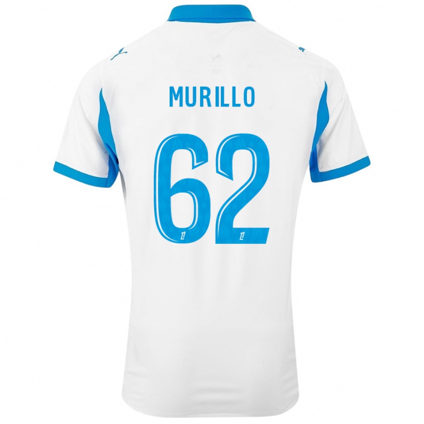 ילדים מייקל מורילו #62 לבן תכלת ג'רזי ביתית 2025/26 חולצה קצרה