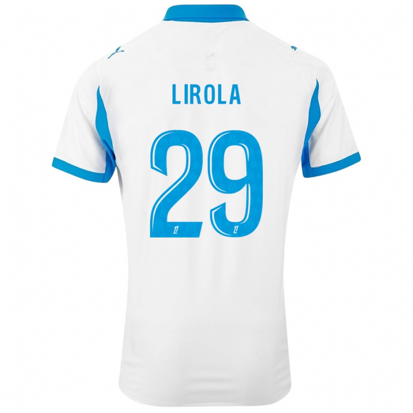 ילדים פול לירולה #29 לבן תכלת ג'רזי ביתית 2025/26 חולצה קצרה