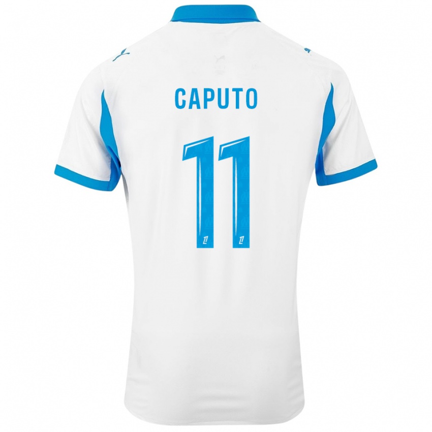 ילדים סינדי קפוטו #11 לבן תכלת ג'רזי ביתית 2025/26 חולצה קצרה