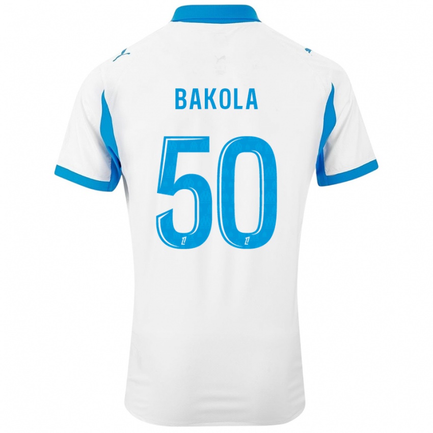 ילדים דריל בקולה #50 לבן תכלת ג'רזי ביתית 2025/26 חולצה קצרה