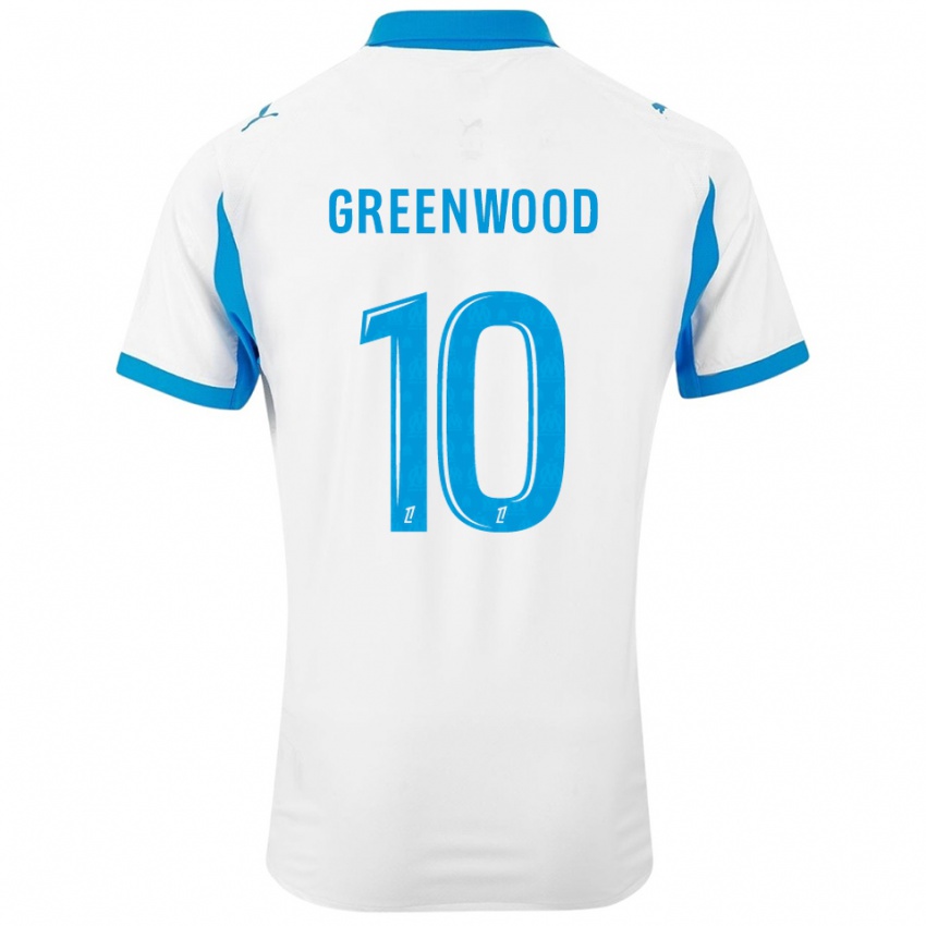 ילדים מייסון גרינווד #10 לבן תכלת ג'רזי ביתית 2025/26 חולצה קצרה