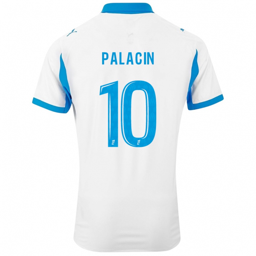 ילדים שרה פאלאצ'ין #10 לבן תכלת ג'רזי ביתית 2025/26 חולצה קצרה