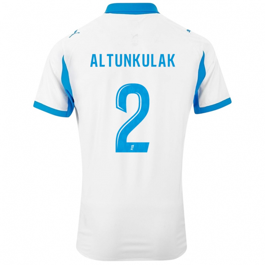 ילדים סלן אלטונקולאק #2 לבן תכלת ג'רזי ביתית 2025/26 חולצה קצרה