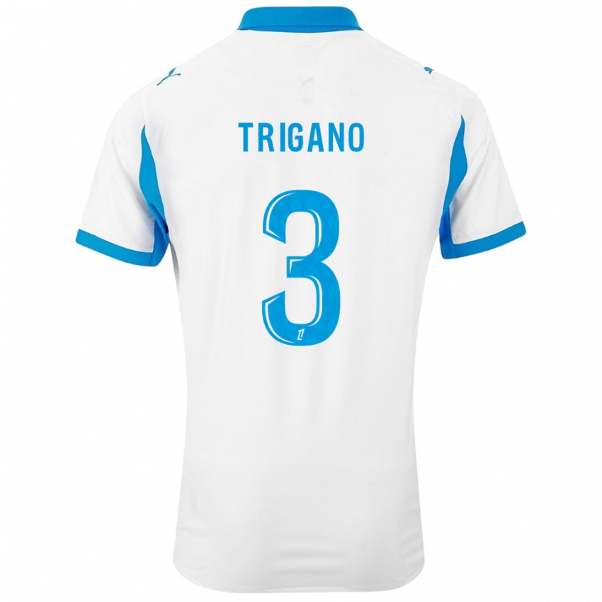 ילדים Paolo Trigano #3 לבן תכלת ג'רזי ביתית 2025/26 חולצה קצרה